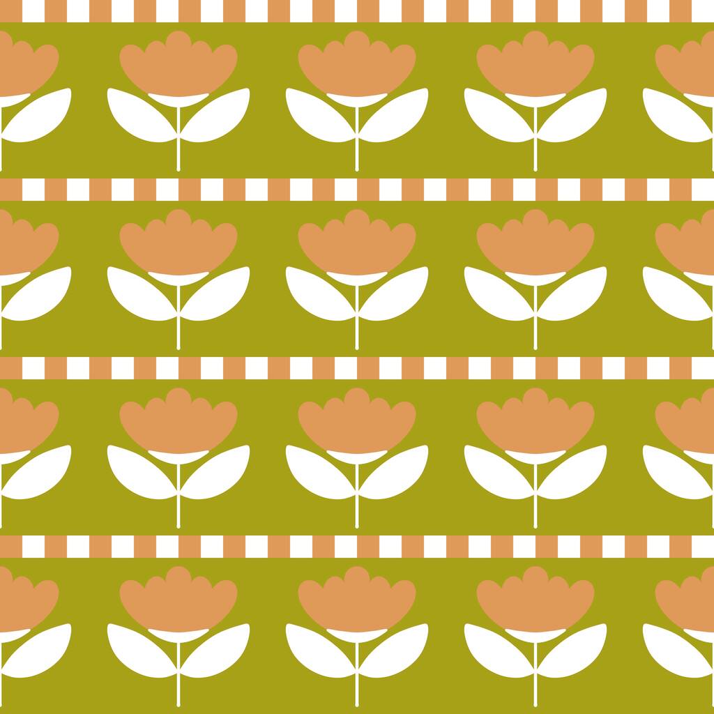 Patrón abstracto geométrico de flores sin costura floral simple para niños y telas y papel de envolver y ropa de cama y ropa. Foto de alta calidad - Foto, Imagen