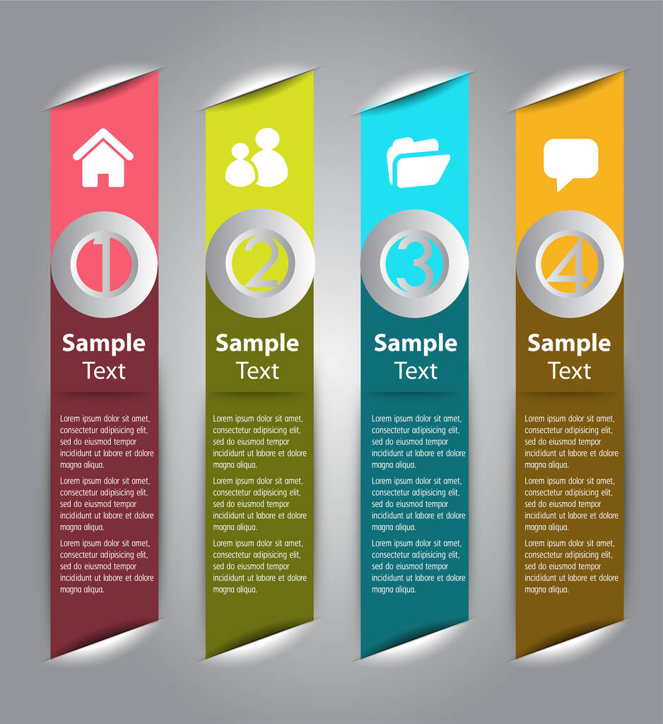 moderne Textbox-Vorlage, Banner-Infografik - Vektor, Bild