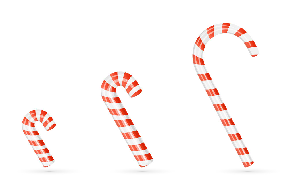 Tres bastones de Navidad
 - Vector, imagen