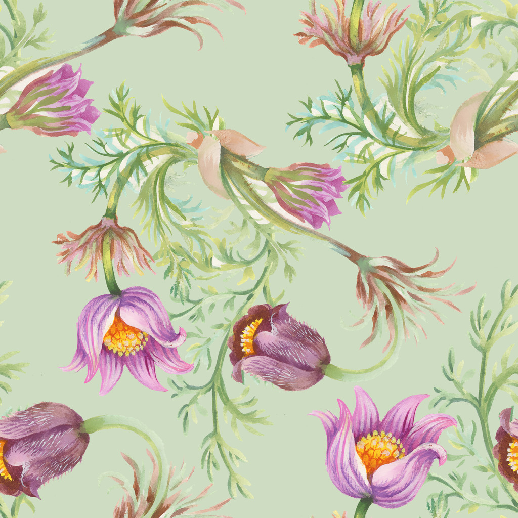 Watercolor  flowers  pattern - Photo, Image