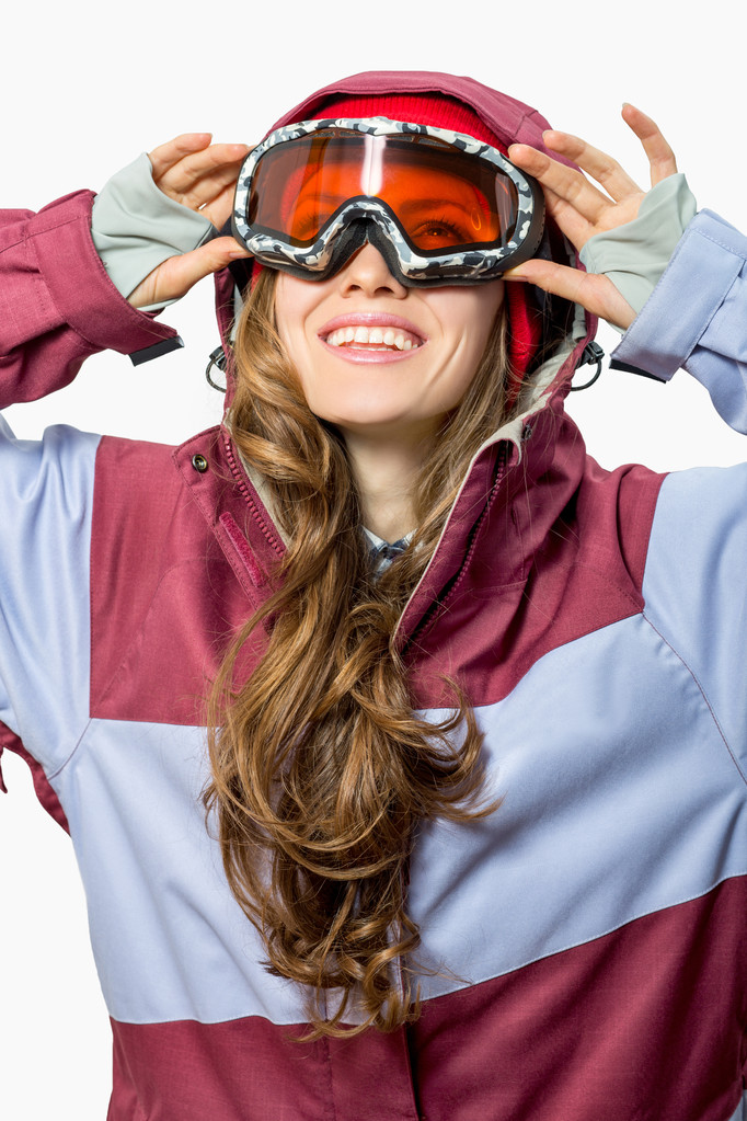 Femme avec lunettes de ski - Photo, image
