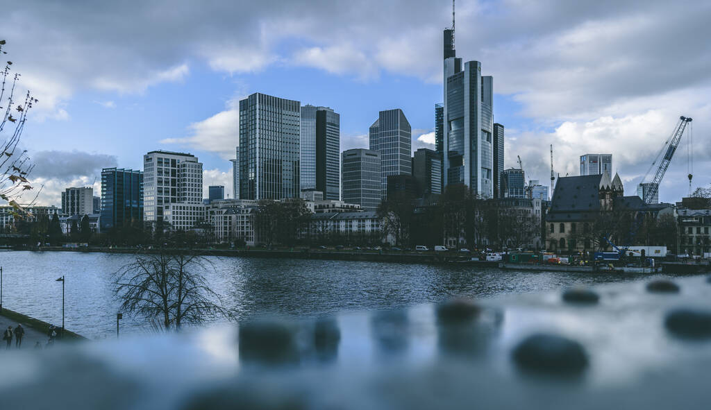 A bela paisagem de paisagens urbanas em Frankfurt, Alemanha - Foto, Imagem