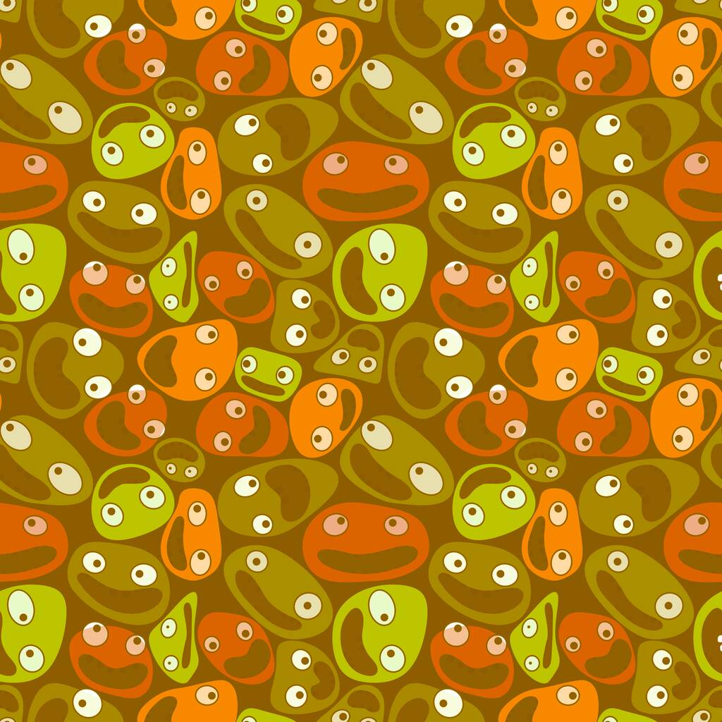 Cartoon kids store monsters seamless aliens kawaii pattern for clothes print and wrapping paper and accessories and school notebooks and fabrics . High quality illustration - Foto, afbeelding
