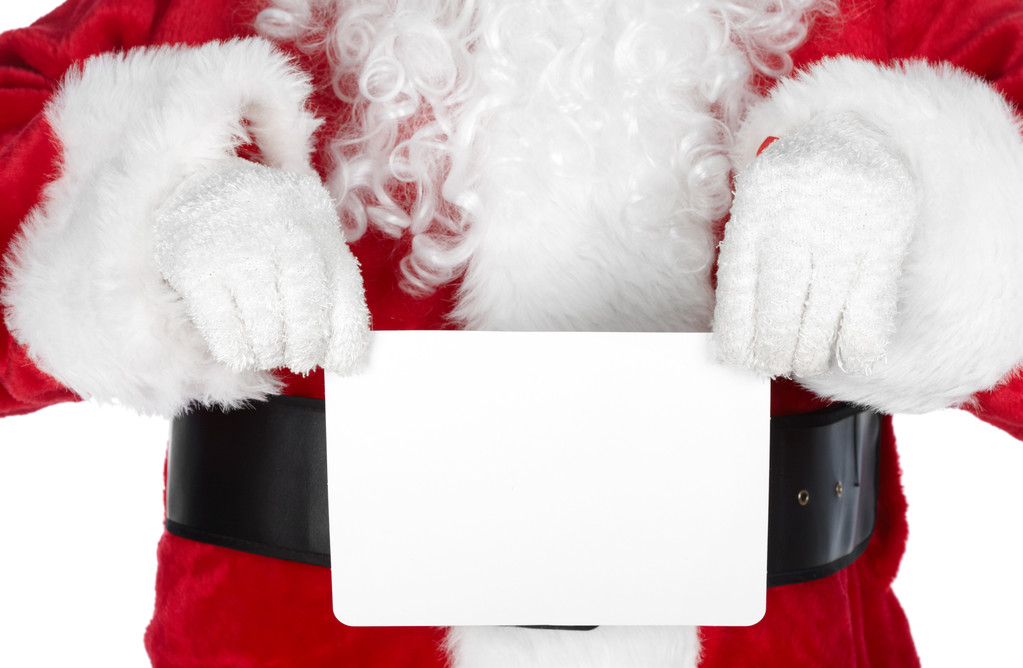 Рождественский Санта с открыткой
 - Фото, изображение