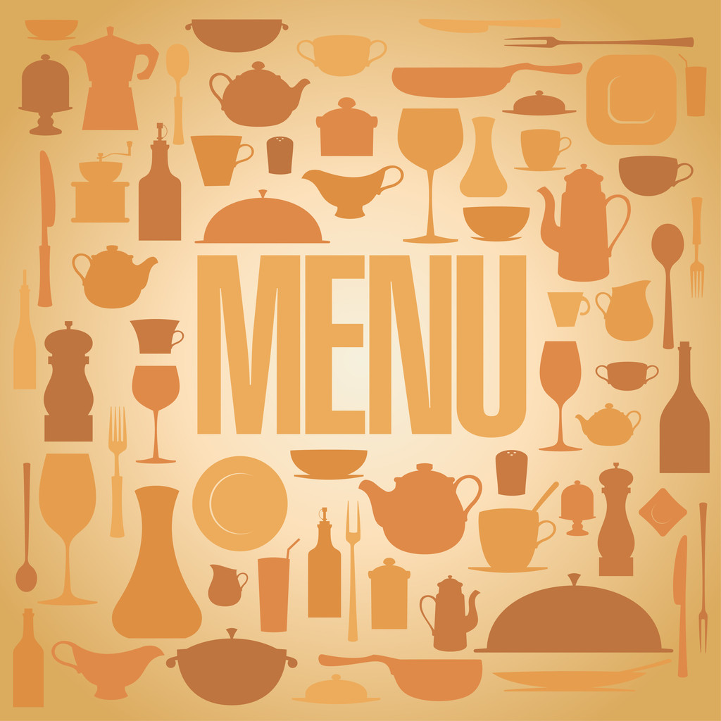 Retro restaurant menu card design. - Vector, Image