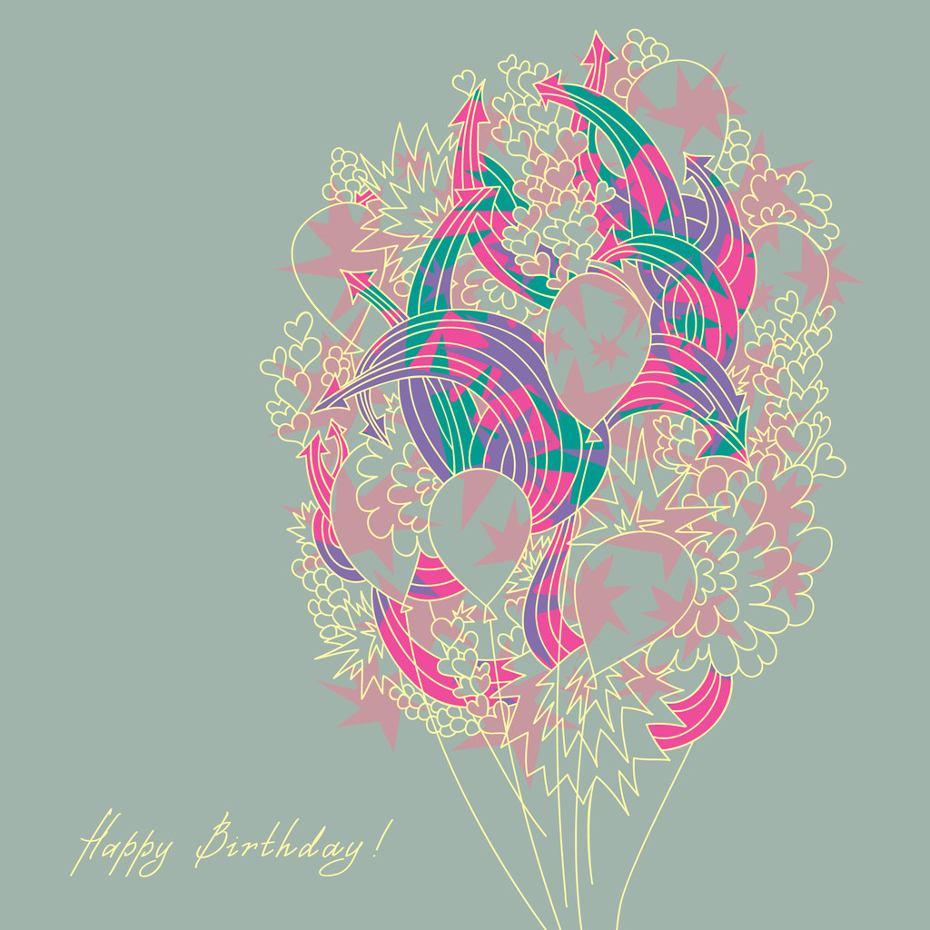 Geburtstagskarte - Vektor, Bild