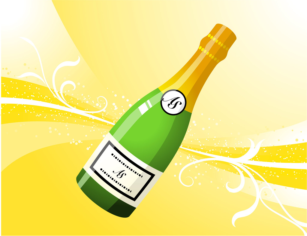Champagne Internet Background - Vector, Image