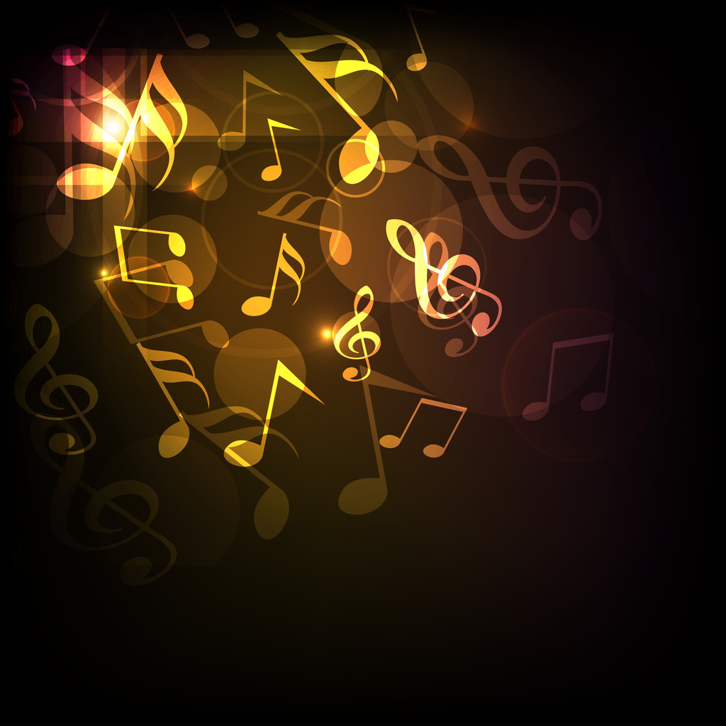 Concept of shiny musical notes. - Vector, Image