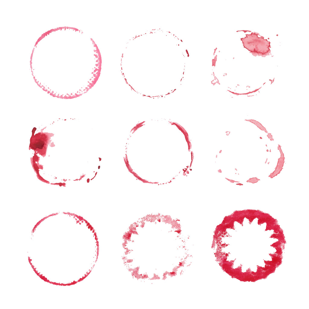 Wine stain circles - Vector, Image