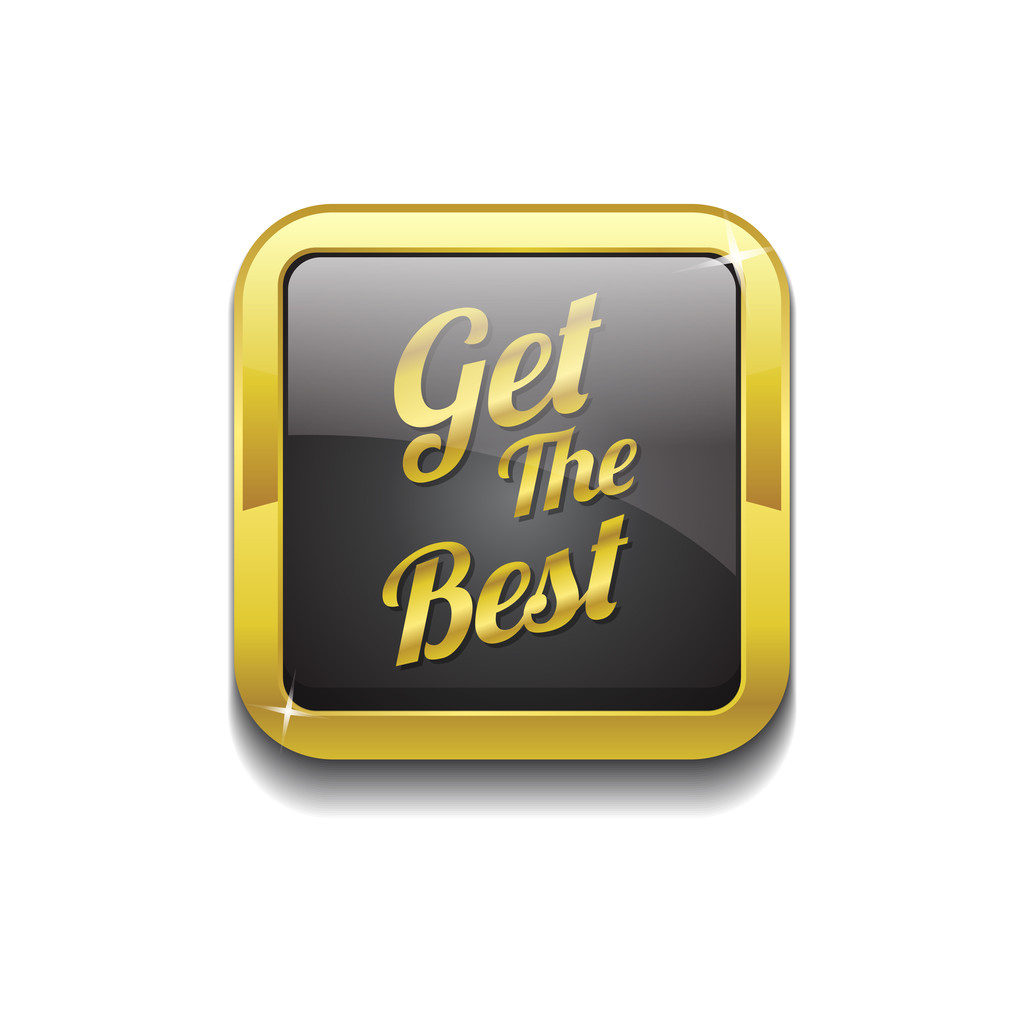 Πάρτε το καλύτερο κουμπί εικονίδιο χρυσό διάνυσμα - Διάνυσμα, εικόνα