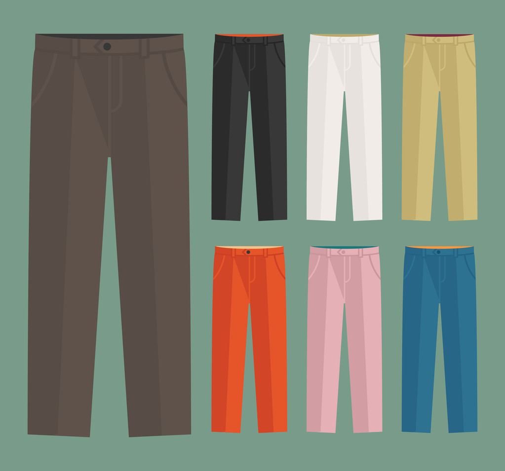 Pantalones clásicos para hombre
 - Vector, Imagen