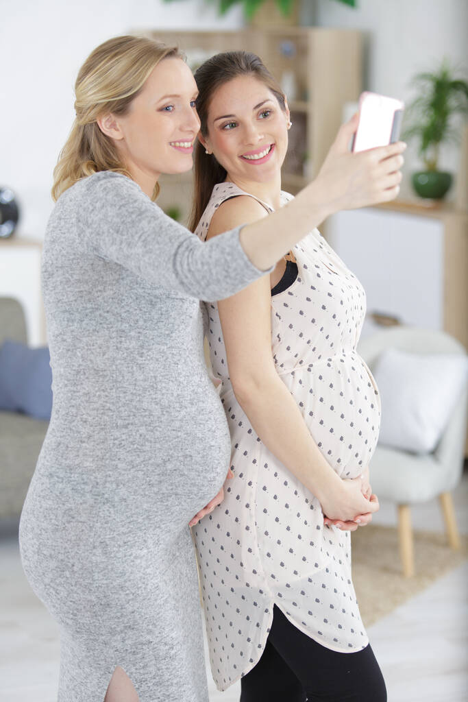 dos mujeres embarazadas quieren recordar cada momento del embarazo - Foto, imagen