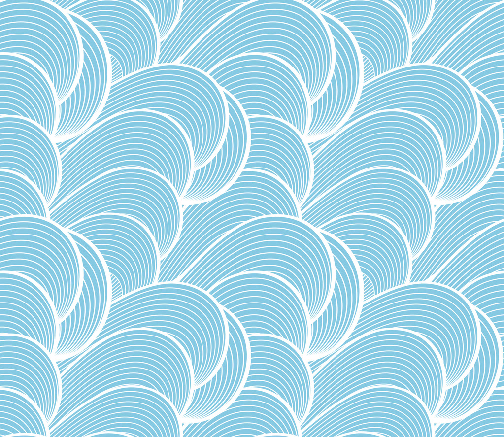 Wave seamless pattern - Vector, Image