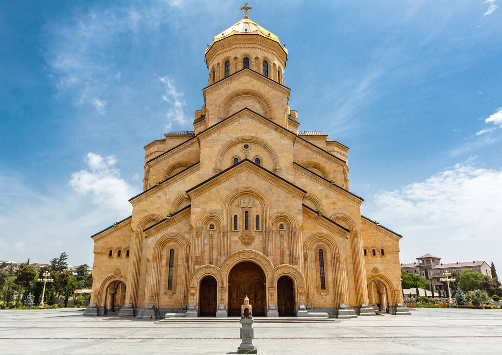 Exteriér katedrály Tsminda Samera v Tbilisi, Gruzie, Evropa - Fotografie, Obrázek