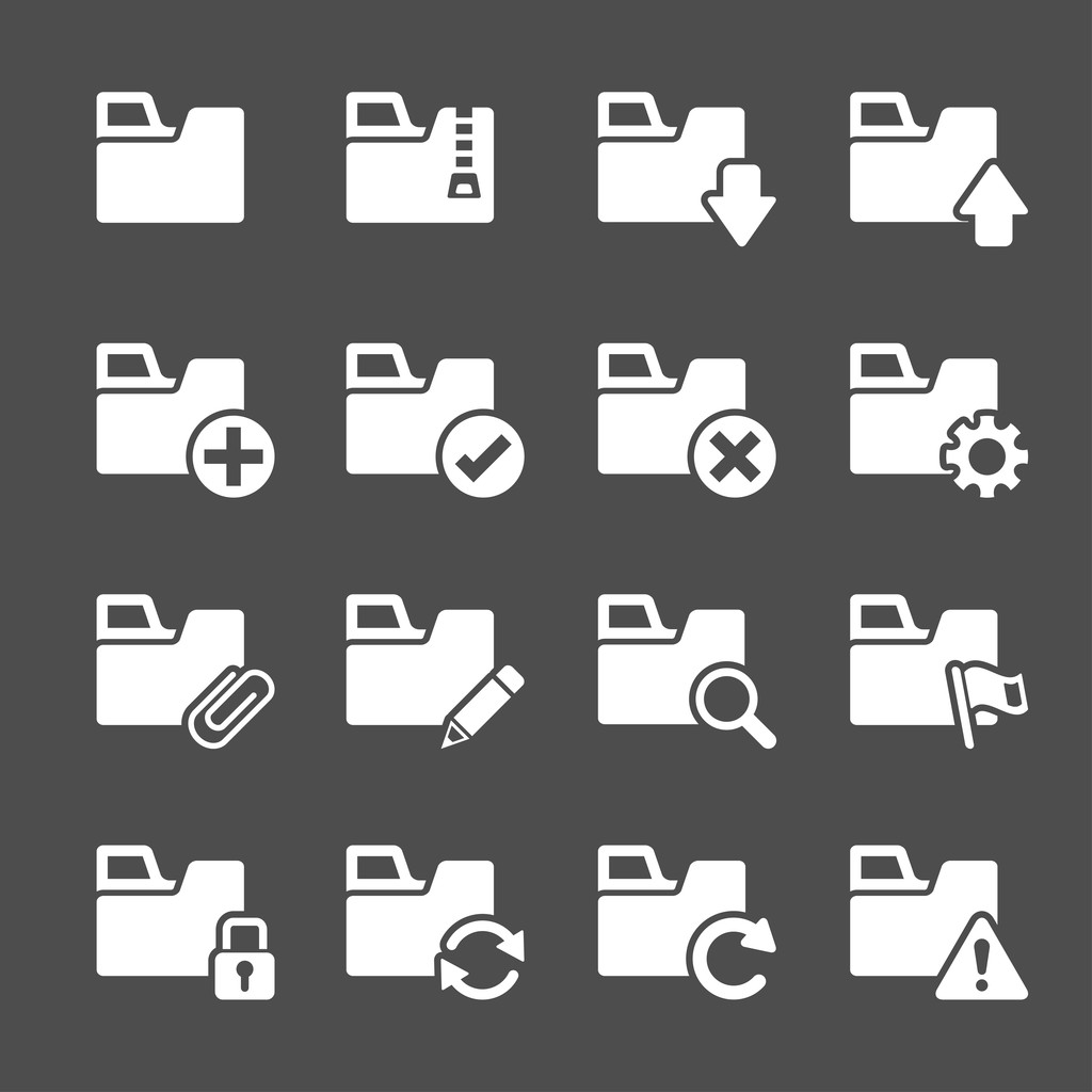 conjunto de iconos de carpeta 1, vector eps10
 - Vector, Imagen