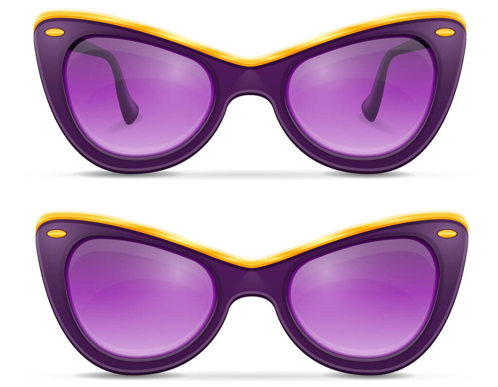 gafas de sol para mujeres en marcos de plástico stock vector ilustración
 - Vector, imagen