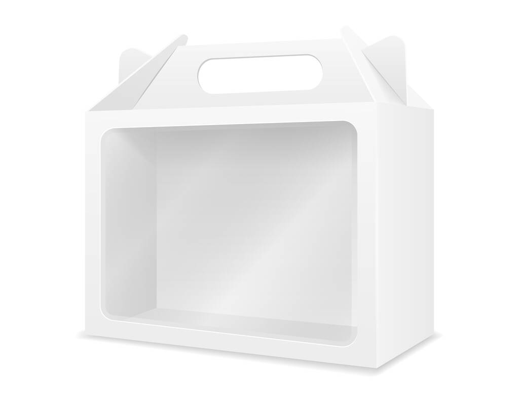 tyhjä pahvilaatikko pakkaus tyhjä malli suunnittelu varastossa vektori kuva eristetty valkoisella taustalla
 - Vektori, kuva