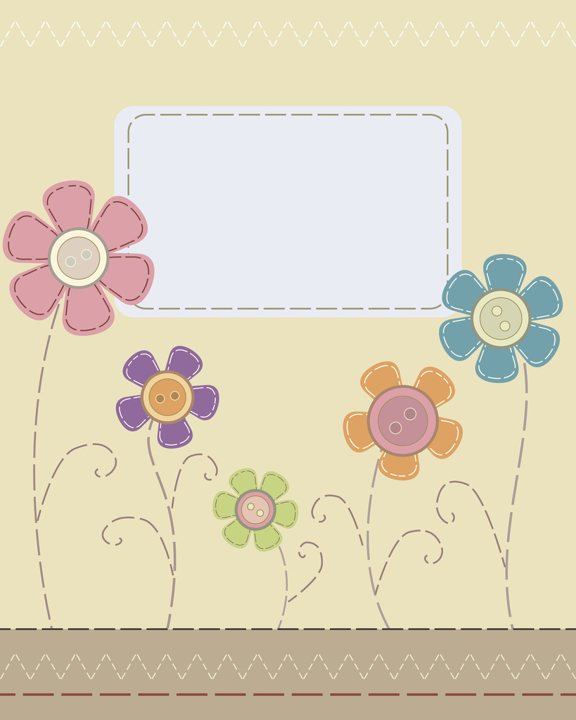 květinový retro pozadí - Vektor, obrázek