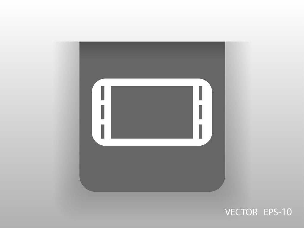 Flache Ikone des Gamepads - Vektor, Bild