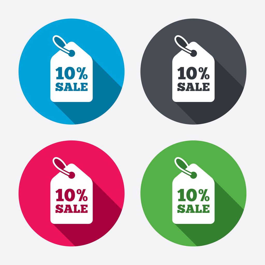 10 percent sale price - Vector, Image