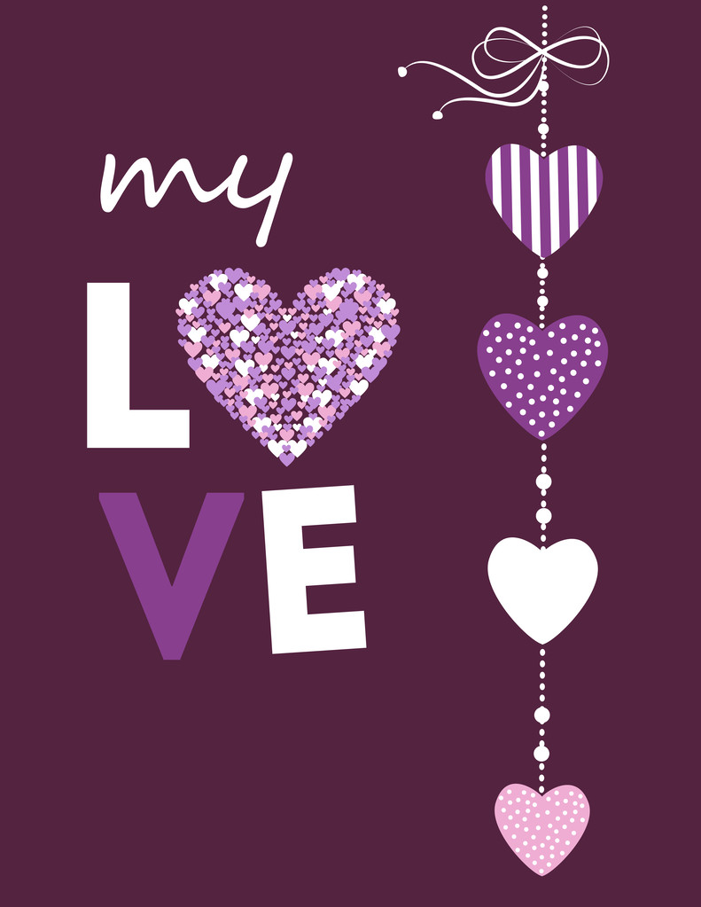 Valentines Day greeting card. - Vector, Image