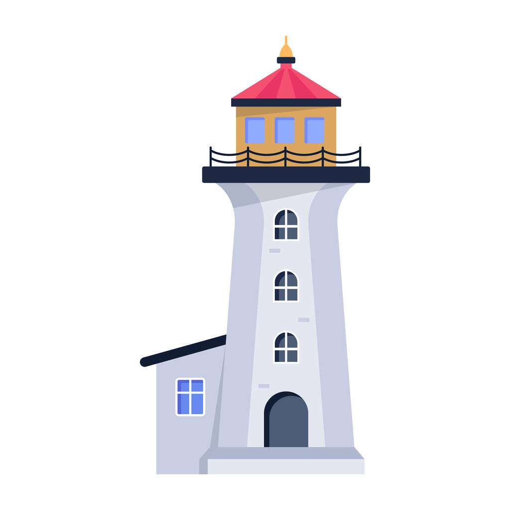 lighthouse icon in isometric vector design - Vector, Image