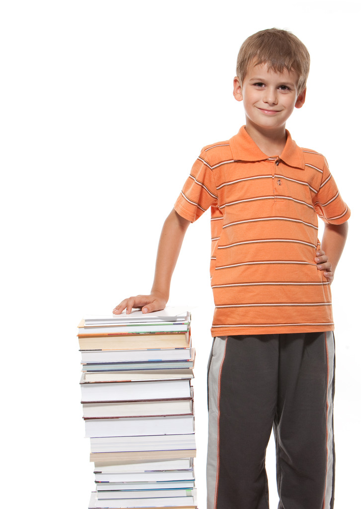 Хлопчик і книги
 - Фото, зображення