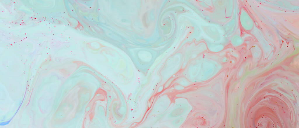 Streszczenie tła sztuki płynu z pastelowymi wyciszonymi kolorami. Wielokolorowa powierzchnia cieczy - Zdjęcie, obraz