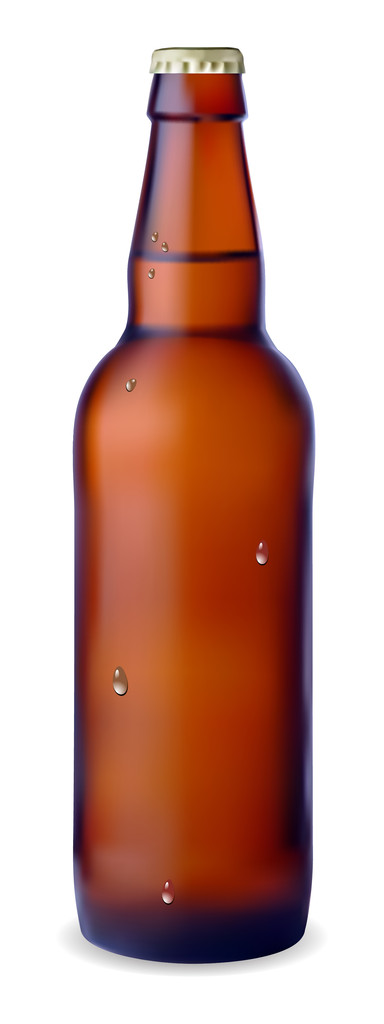 Темна пляшка пива
 - Вектор, зображення