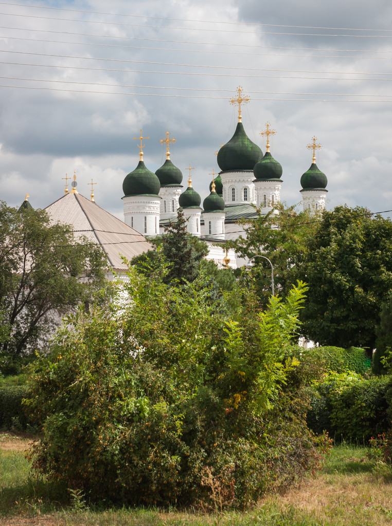 Dramatyczny widok z Kremla Astrachań - Zdjęcie, obraz