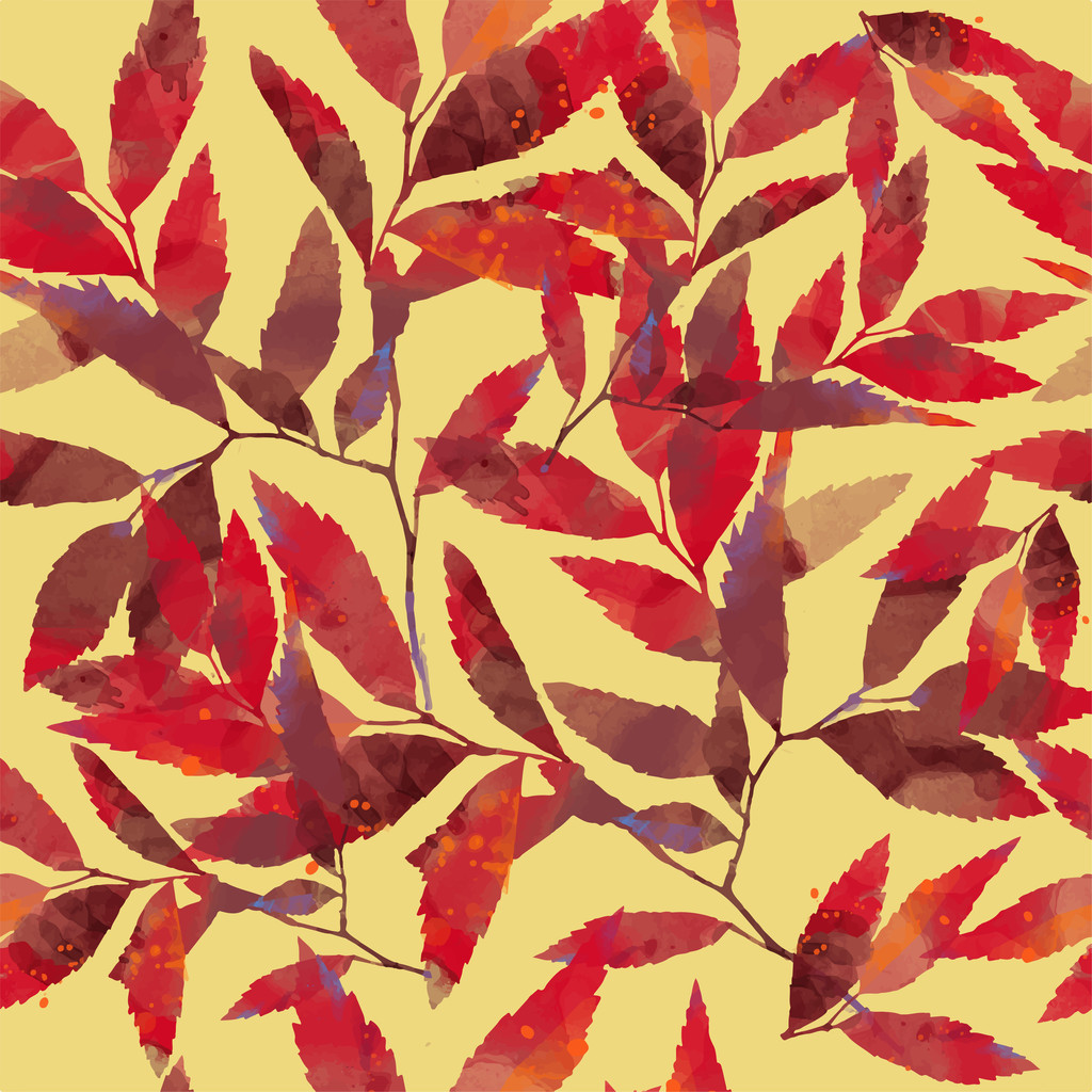葉の秋のパターン - ベクター画像