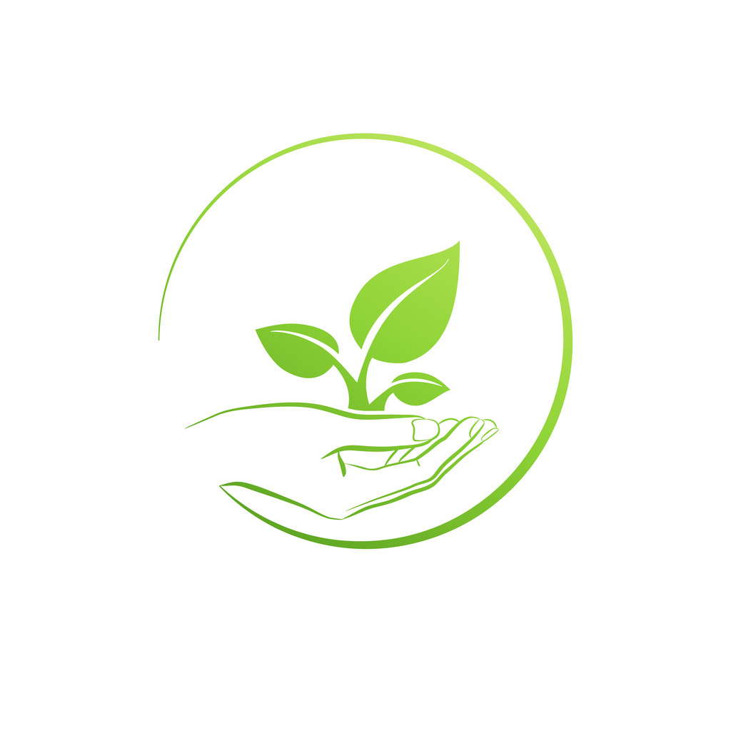Planta de mano, logotipo concepto de crecimiento vector ilustración
 - Vector, imagen