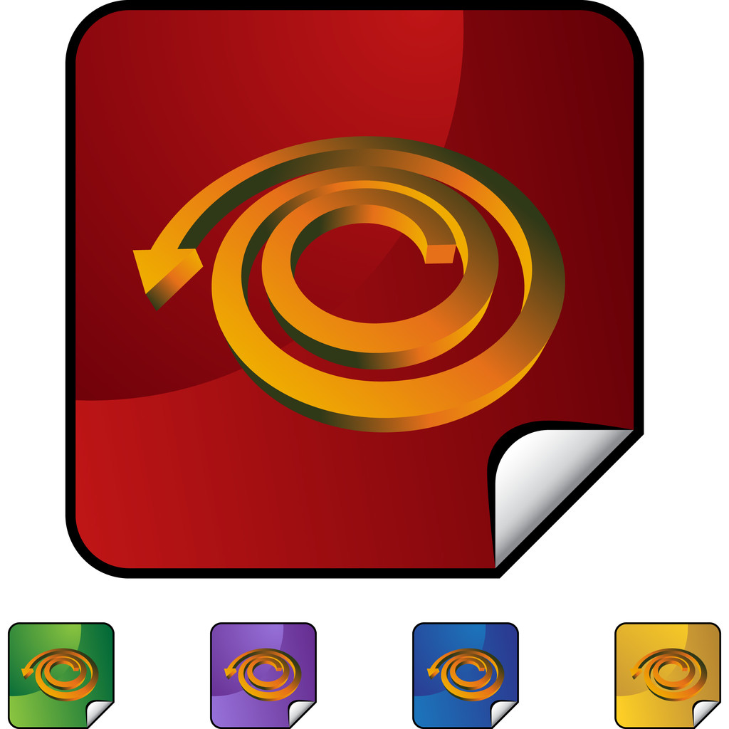 Espiral Flecha icono web
 - Vector, Imagen