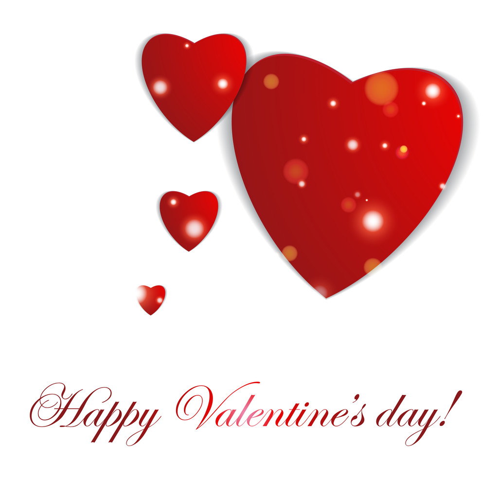 Sevgililer Günü. Soyut kağıt kalpler. Sevgi. Kalpli Valentine arkaplanı - Vektör, Görsel