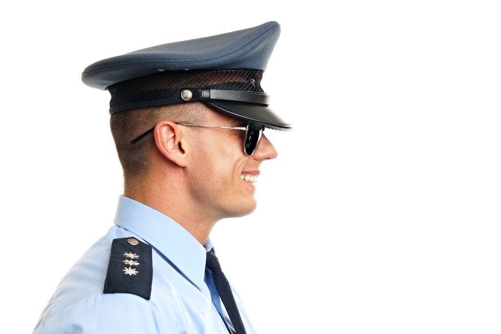 Профіль усміхненого поліцейського
 - Фото, зображення