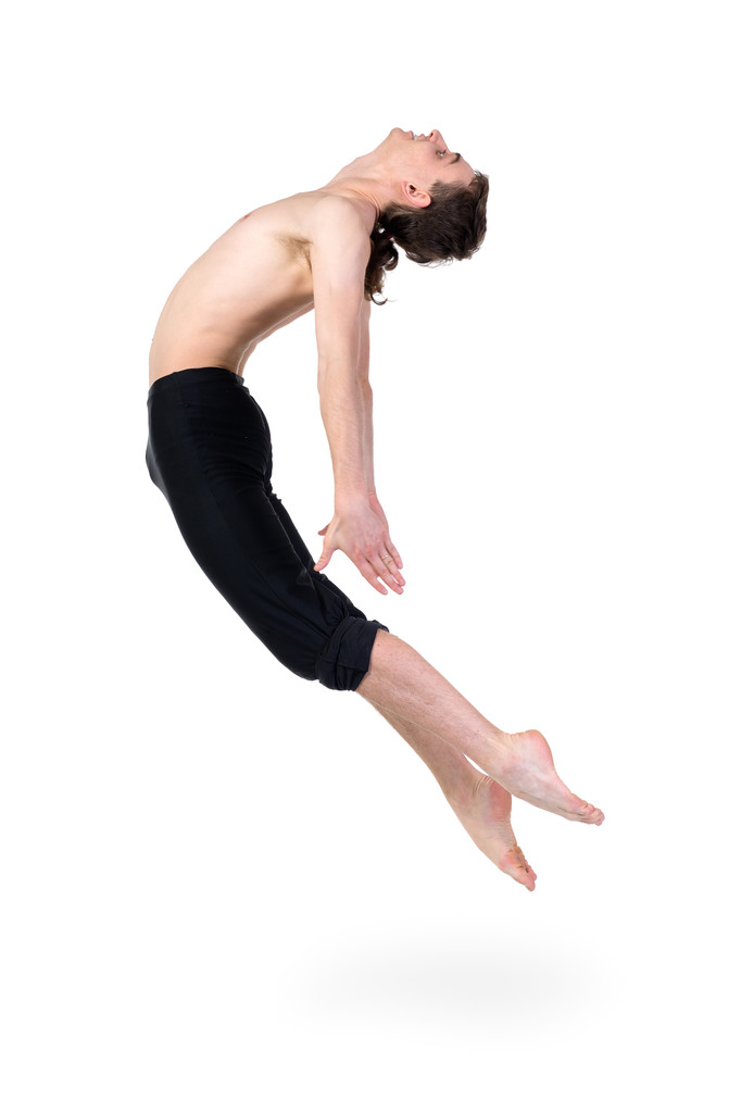 jonge en stijlvolle moderne balletdanser springen - Foto, afbeelding