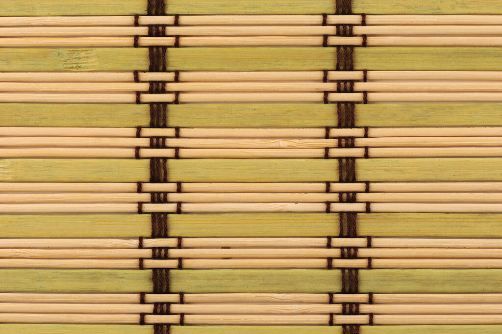 手作りの竹のマットの背景. - 写真・画像