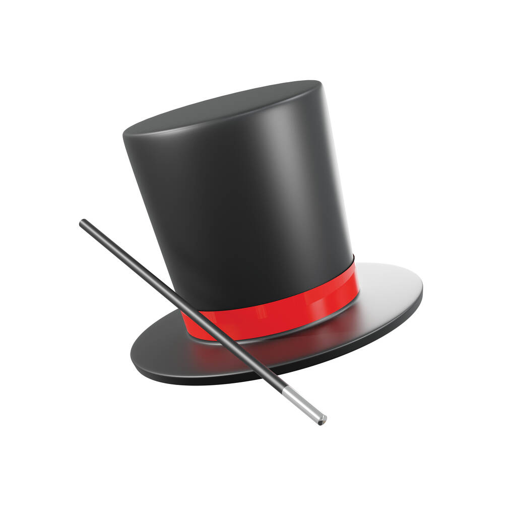 Una representación 3D mínima de un sombrero mágico, perfecto para añadir un toque de encanto a cualquier proyecto. - Foto, Imagen