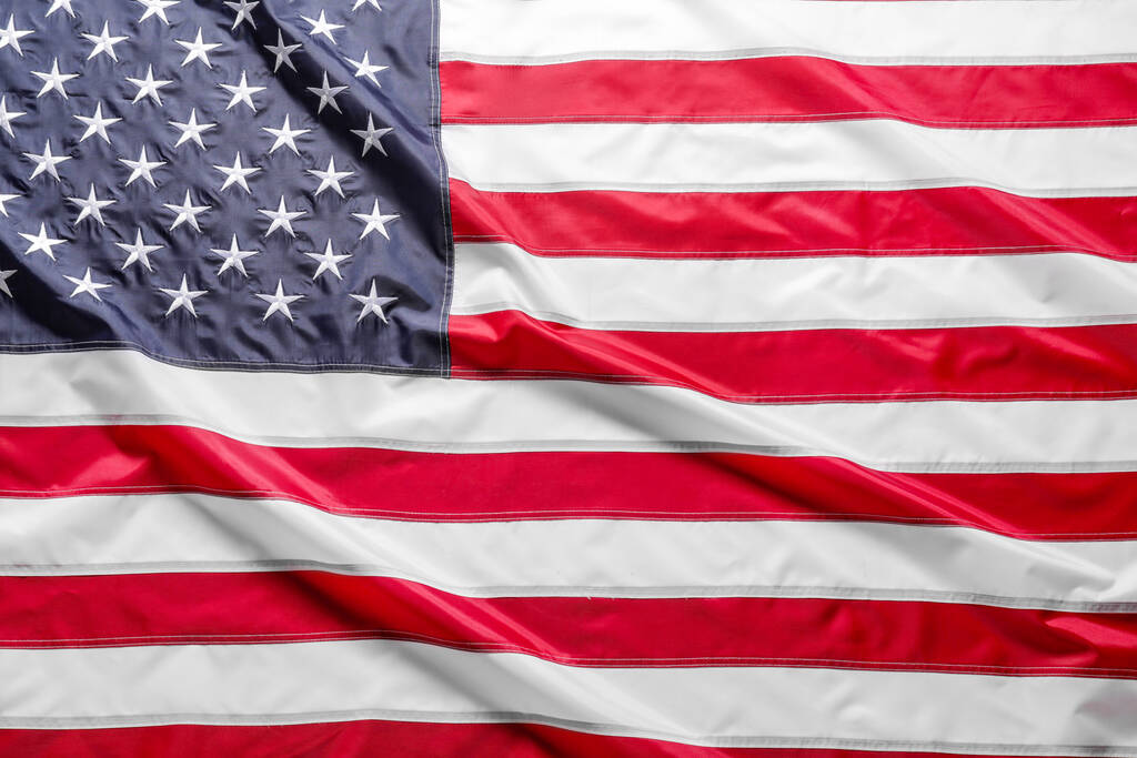 Nationale vlag van de VS als achtergrond, close-up - Foto, afbeelding