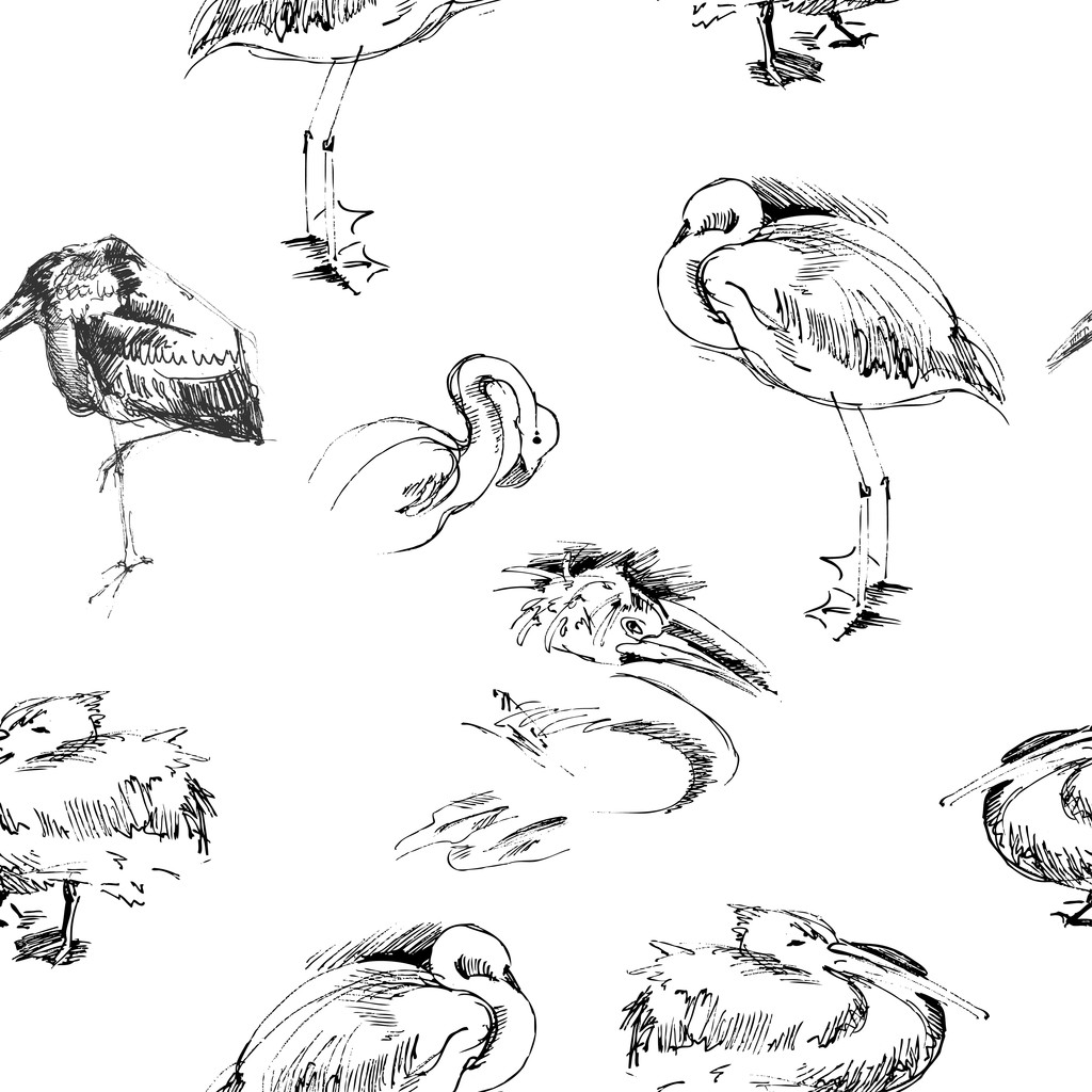 sfondo senza soluzione di continuità con gli uccelli
 - Vettoriali, immagini