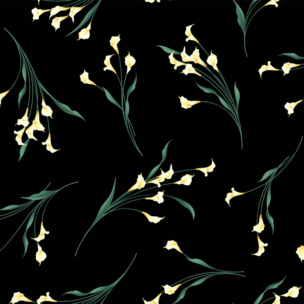 Seamless pattern in beautiful calla lily, - Vektor, Bild