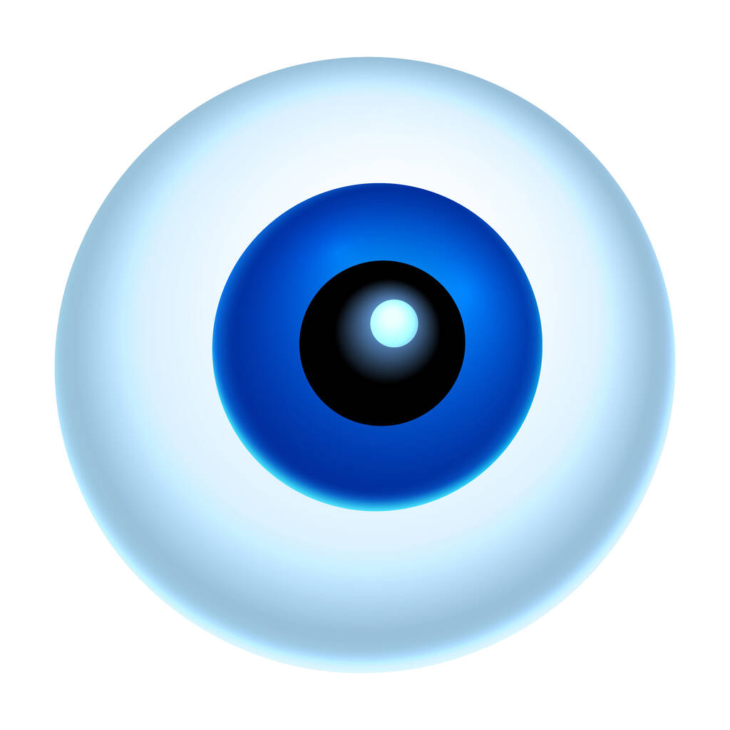 Illustration d'un globe oculaire bleu abstrait - Vecteur, image