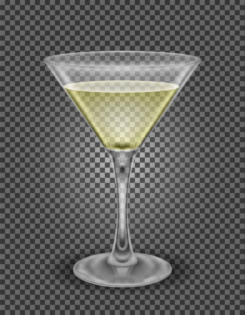 白を基調としたマルティーニカクテルアルコール飲料ガラスベクトルイラスト - ベクター画像