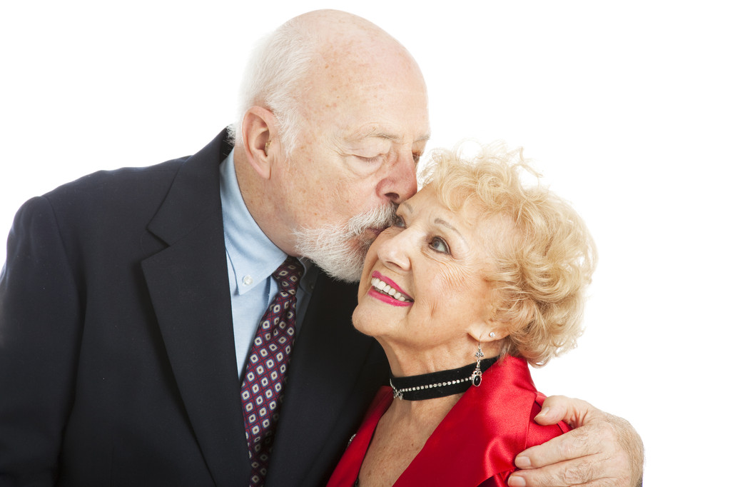 Senioren - vakantie kus - Foto, afbeelding