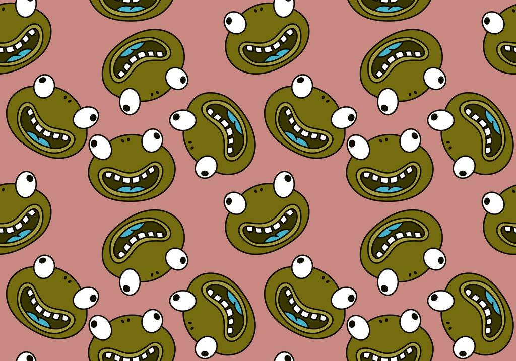 Dibujos animados animales kawaii patrón de ranas sin costura para el papel de envolver y telas y ropa de cama y ropa para niños impresión y textiles de jardín de infantes. ilustración de alta calidad - Foto, Imagen