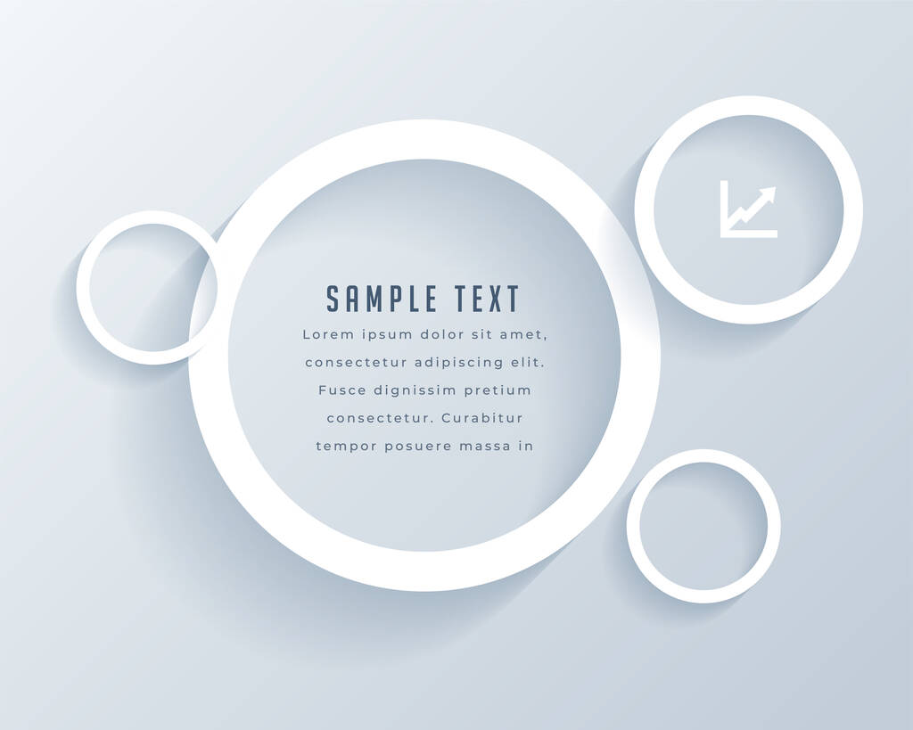 modelo de negócio elegante com design de círculo branco e espaço de texto  - Vetor, Imagem