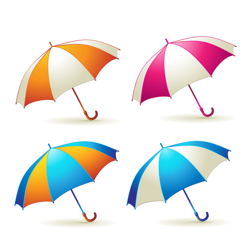 renkli şemsiyeler - Vektör, Görsel