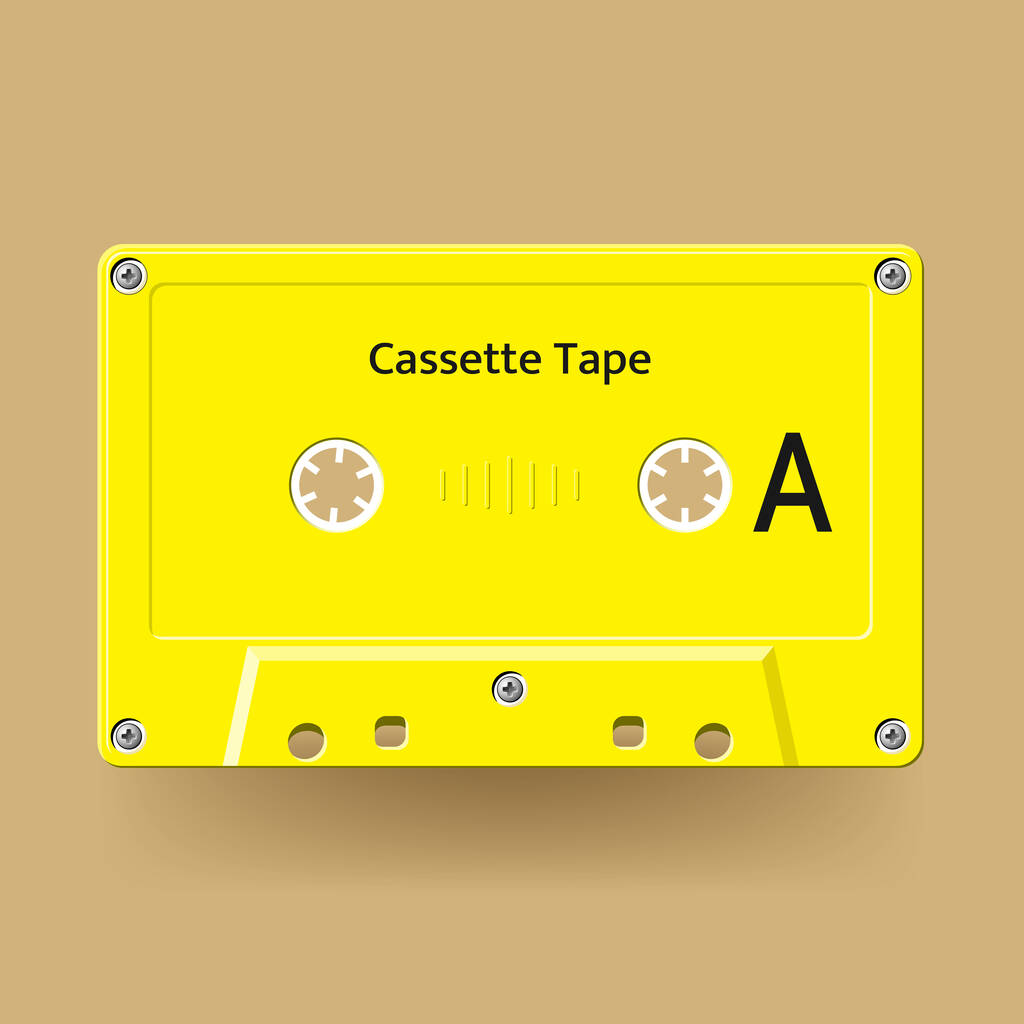 music cassette tape classic styl - Vector, Image