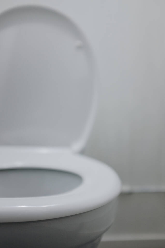 белый туалет, туалет, туалетная бумага и раковина, чистый состав - Фото, изображение