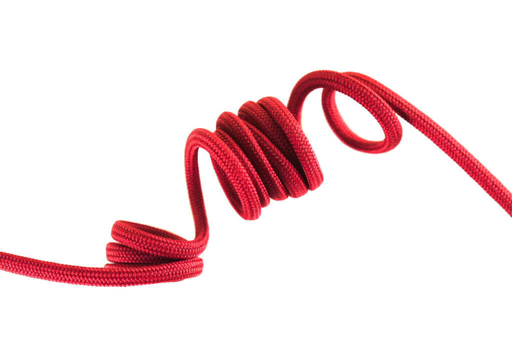 red shoe lace against white background - Photo, Image